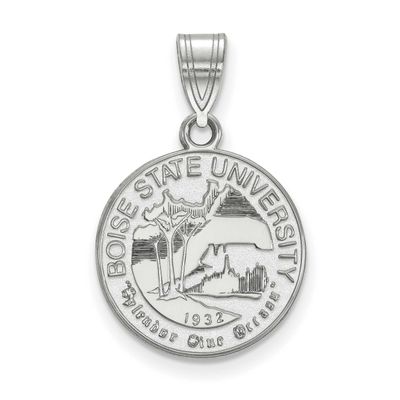 Boise State University Medium Crest Pendant 14k White Gold 4W007BOS, UPC: 191101780066