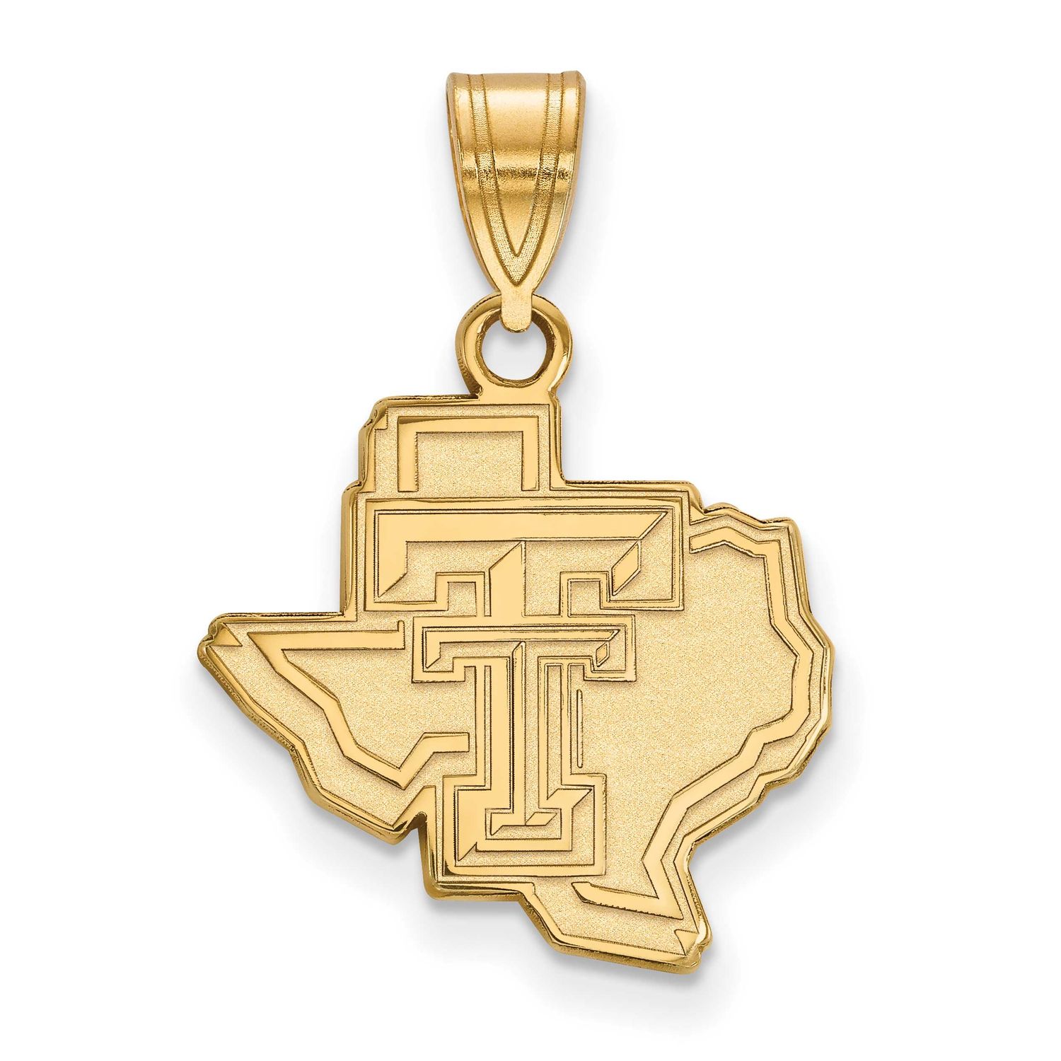 Texas Tech University State Outline Medium Pendant 14k Gold 4Y045TXT, UPC: 886774882475