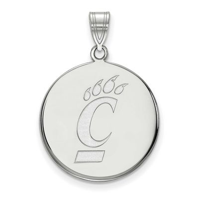 University of Cincinnati Large Disc Pendant 14k White Gold 4W047UC, UPC: 886774849980