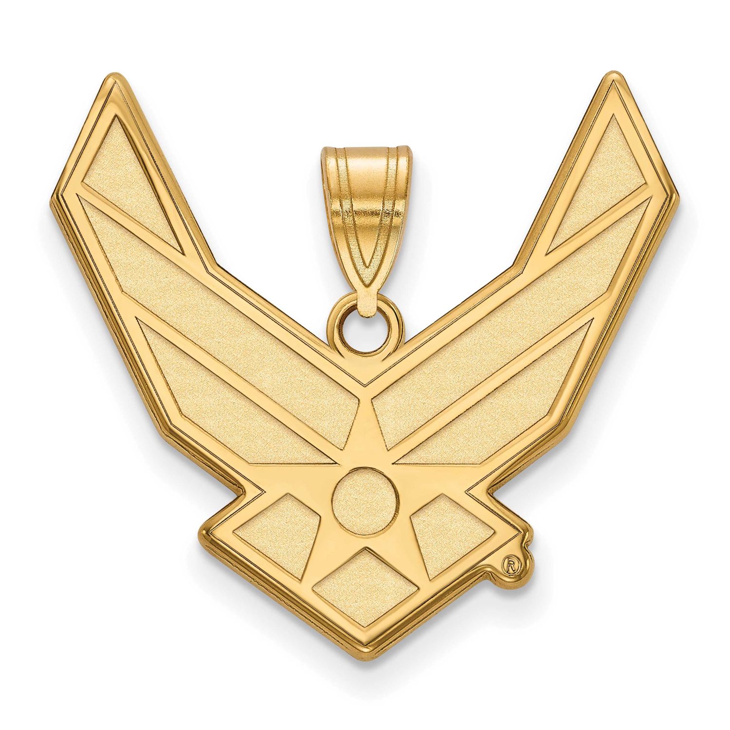 U.S. Air Force Extra Large Pendant Gold-plated Sterling Silver GP005USAF, UPC: 191101214974