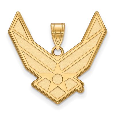 U.S. Air Force Extra Large Pendant Gold-plated Sterling Silver GP005USAF, UPC: 191101214974