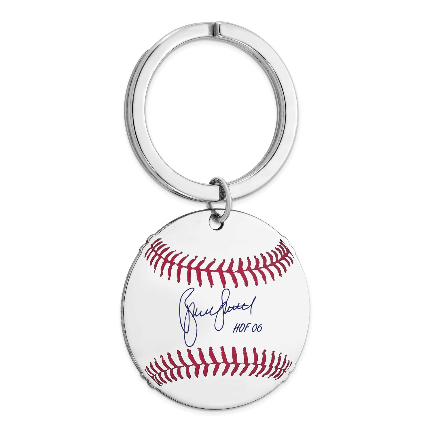 Bruce Sutter Hall of Fame Signature Epoxy Baseball Keychain Sterling Silver SSHF03BS06, UPC: