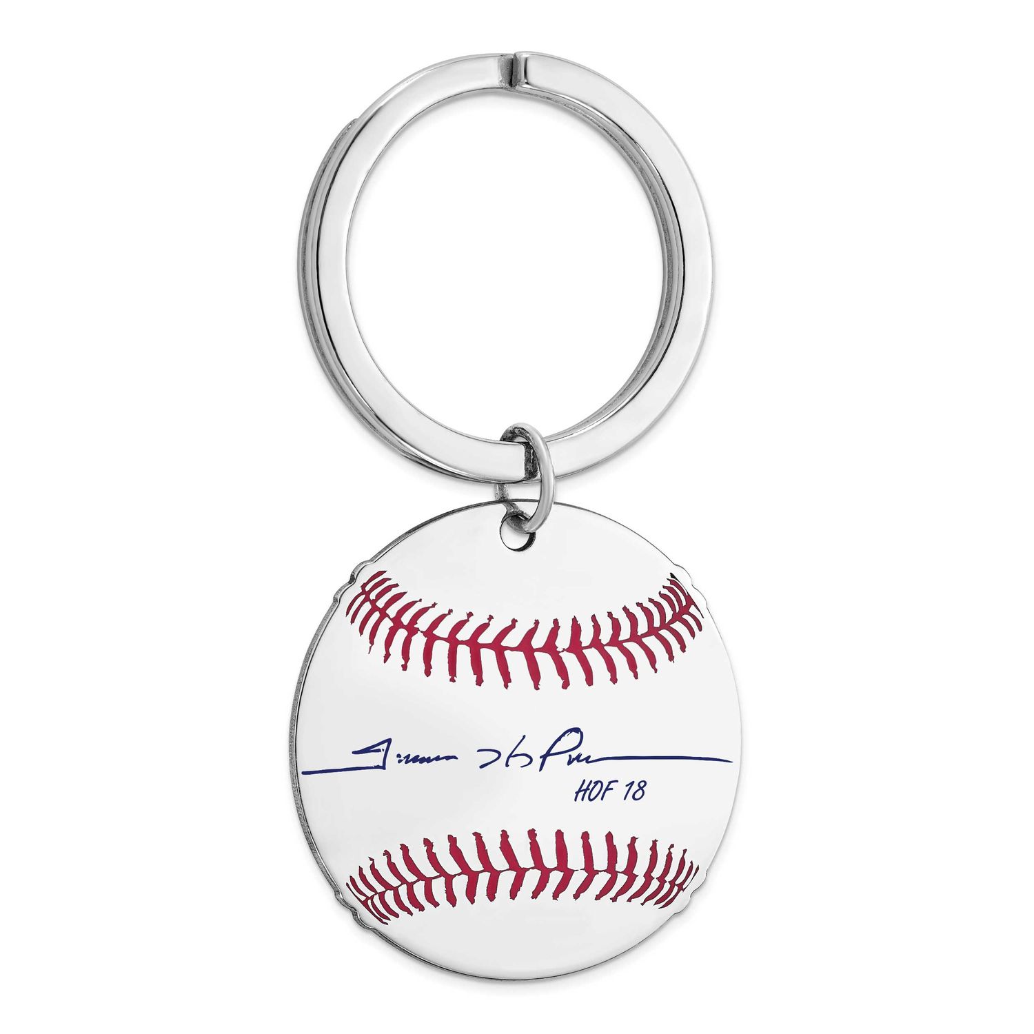 Trevor Hoffman Hall of Fame Signature Epoxy Baseball Keychain Sterling Silver SSHF03TH18, UPC: