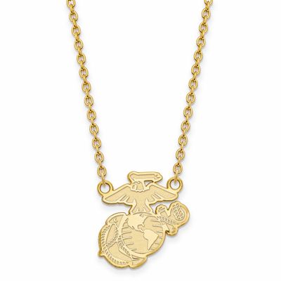 U.S. Marine Corps Split Chain Pendant 10k Gold 1Y012USMC-18, UPC: 191101485121