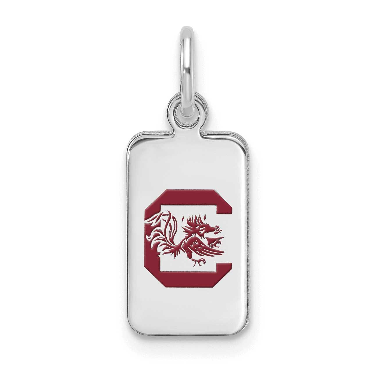 University of South Carolina Enamel Tag Pendant  Sterling Silver Rhodium-plated SS126USO, UPC: 1969…