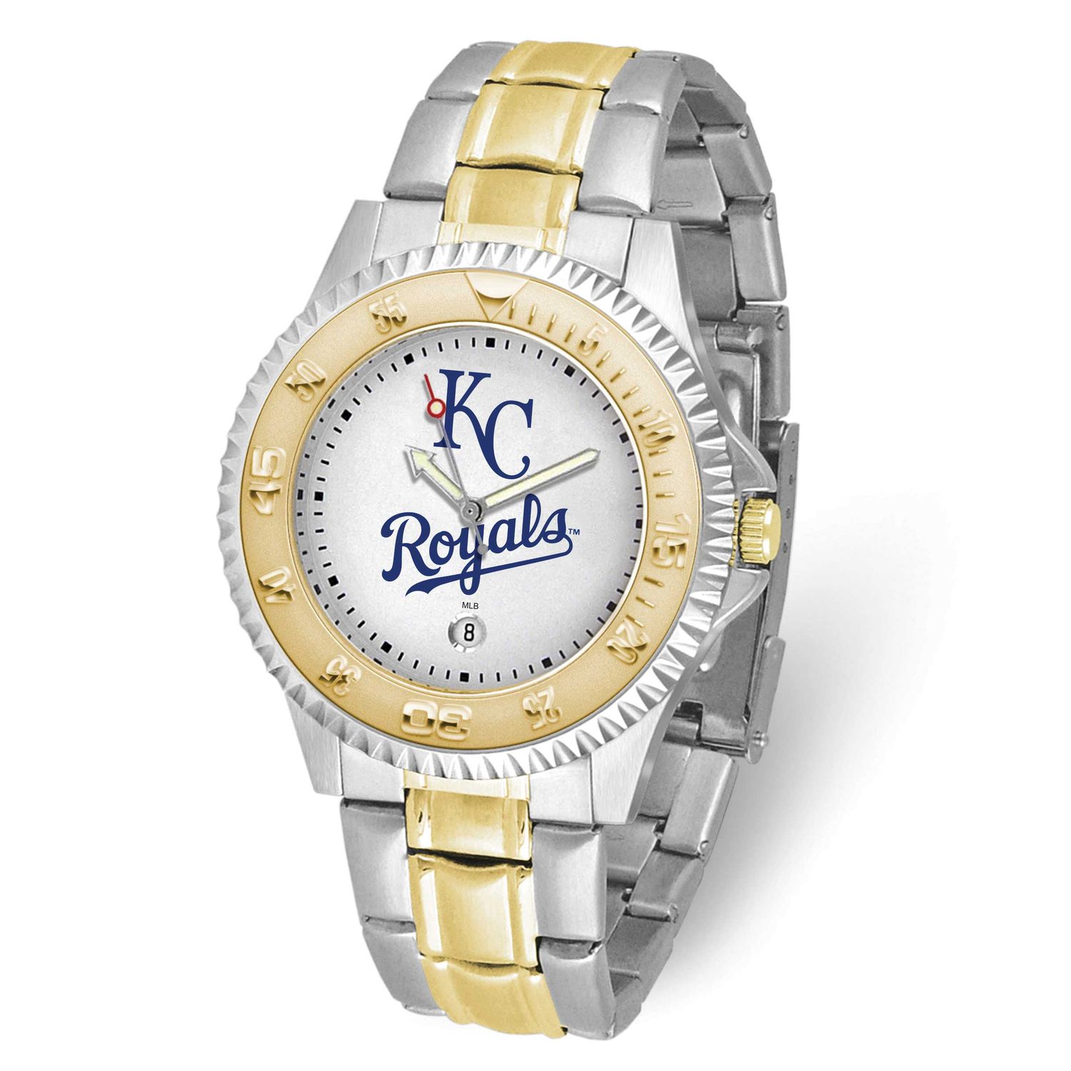 Gametime MLB Kansas City Royals Competitor Two-Tone Quartz Watch with Date Stainless Steel XWM3310,…