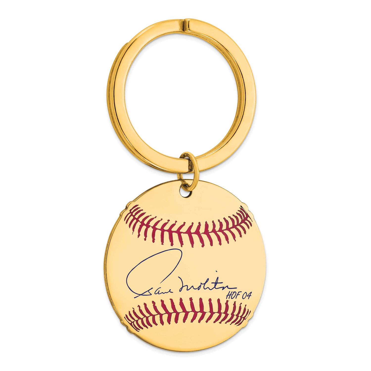 Paul Molitor Hall of Fame Signature Epoxy Baseball Keychain Gold-plated Sterling Silver GPHF03PM04,…