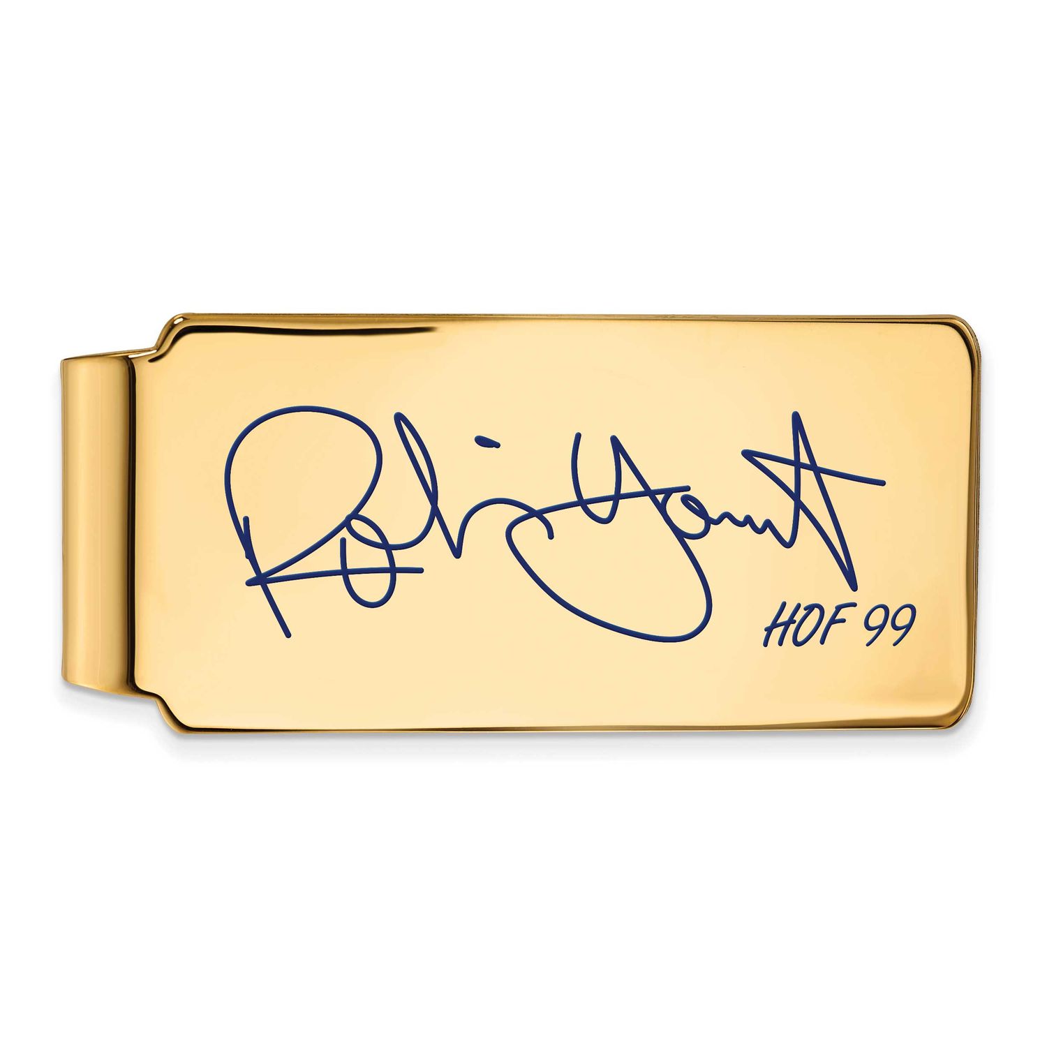 Robin Yount Hall of Fame Signature Epoxy Money Clip Gold-plated Sterling Silver GPHF04RY99, UPC: