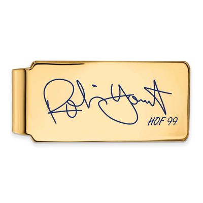 Robin Yount Hall of Fame Signature Epoxy Money Clip Gold-plated Sterling Silver GPHF04RY99, UPC: