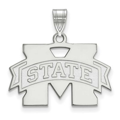 Mississippi State University Medium Pendant 14k White Gold 4W003MSS, UPC: 886774828978