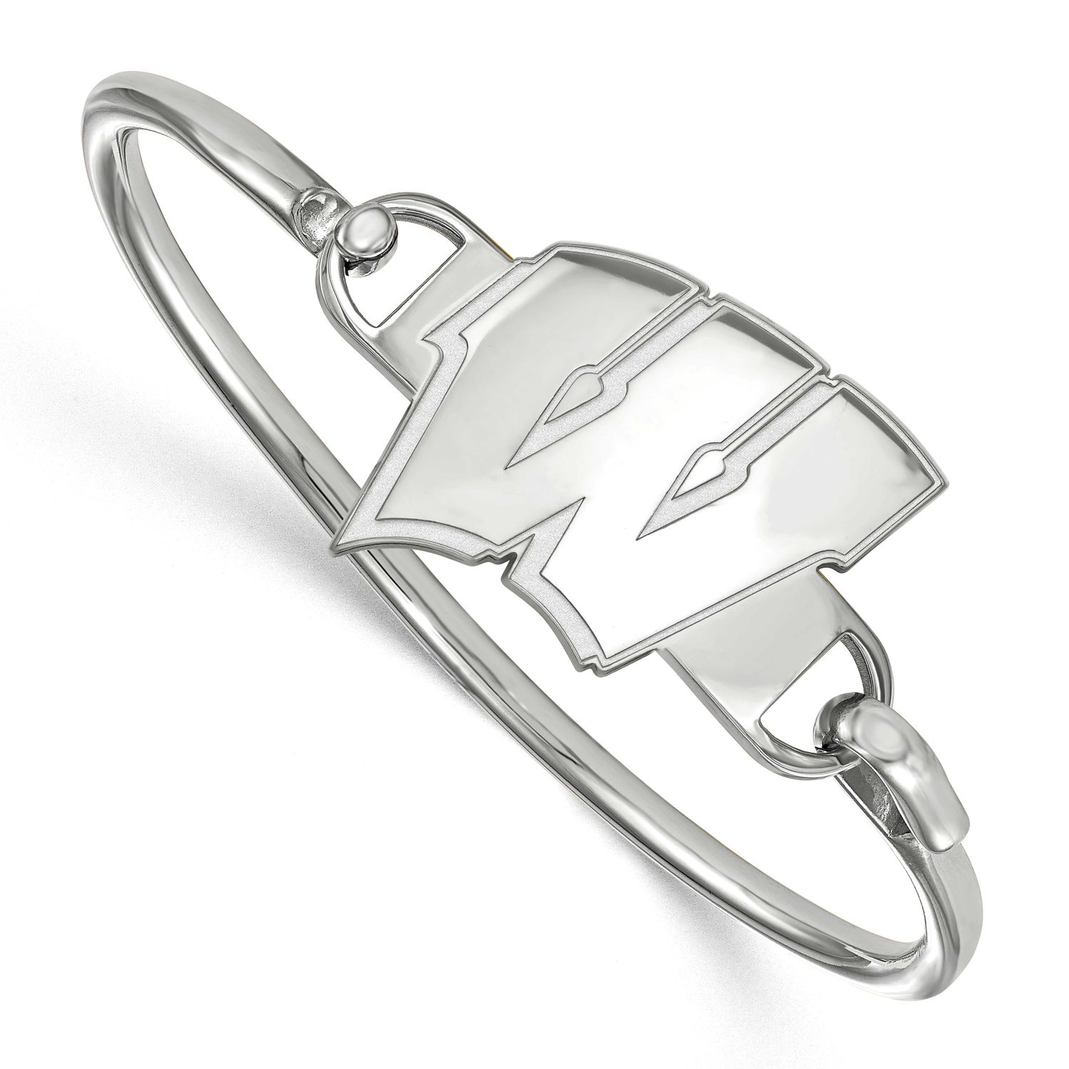 University of Wisconsin Bangle Sterling Silver Rhodium-plated SS021UWI-7, UPC: 886774726779