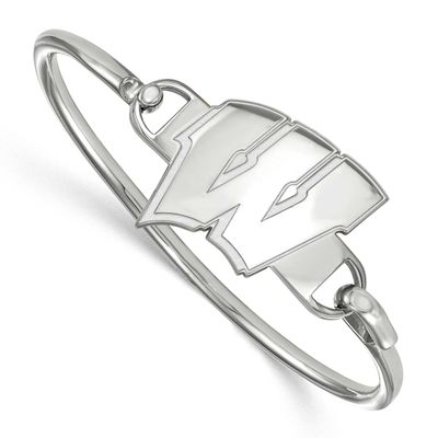 University of Wisconsin Bangle Sterling Silver Rhodium-plated SS021UWI-7, UPC: 886774726779
