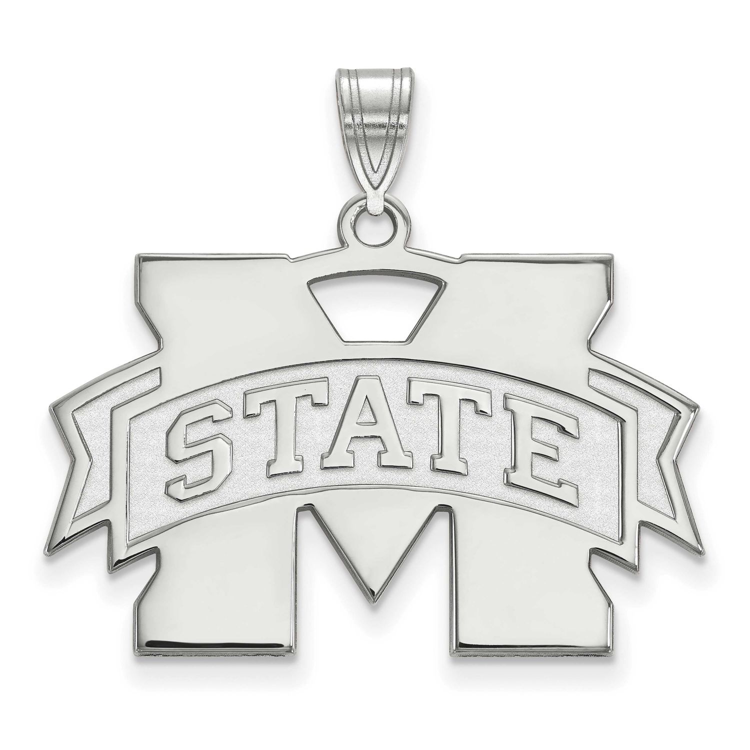 Mississippi State University Large Pendant 14k White Gold 4W004MSS, UPC: 886774830674