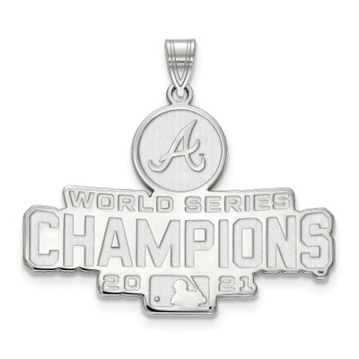 2021 World Series Champions Atlanta Braves Extra Large Pendant Sterling Silver SS004BRA21, UPC: 883…