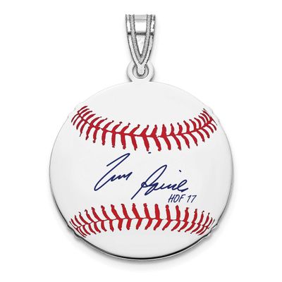 Tim Raines Hall of Fame Signature Small Epoxy Baseball Pendant Sterling Silver SSHF11TR17, UPC: