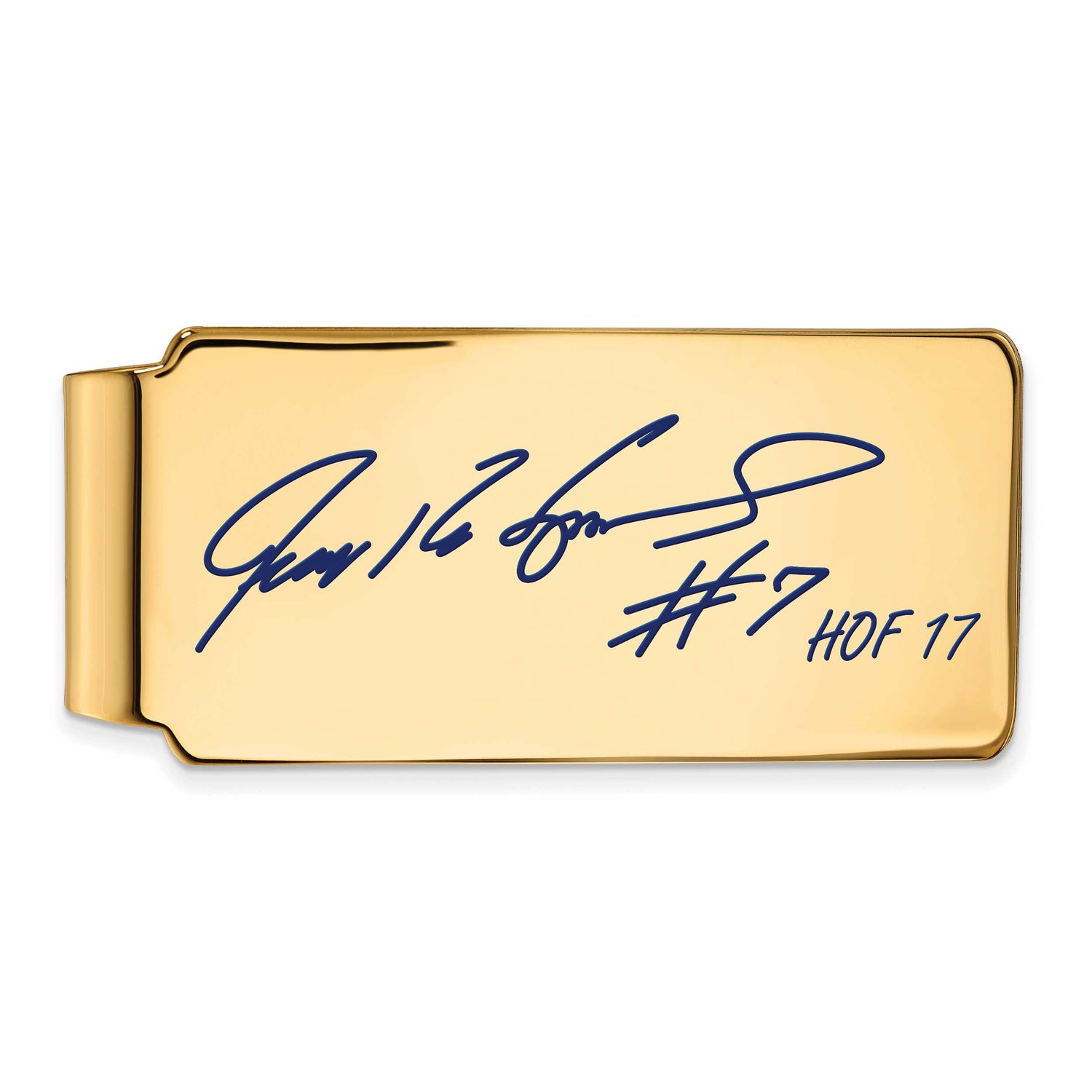 Ivan Pudge Rodriguez Hall of Fame Signature Epoxy Money Clip  Gold-plated Sterling Silver GPHF04IR1…