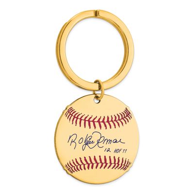 Roberto Alomar Hall of Fame Signature Epoxy Baseball Keychain Gold-plated Sterling Silver GPHF03RA1…