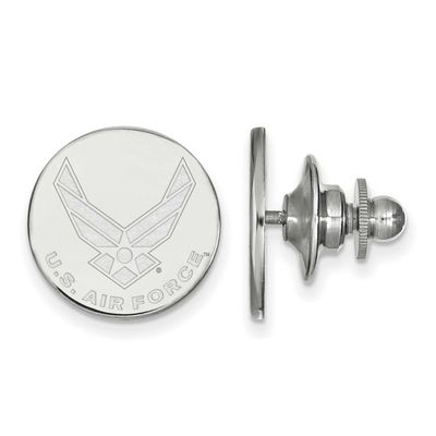 U.S. Air Force Lapel Pin Sterling Silver Rhodium-plated SS036USAF, UPC: 191101122484