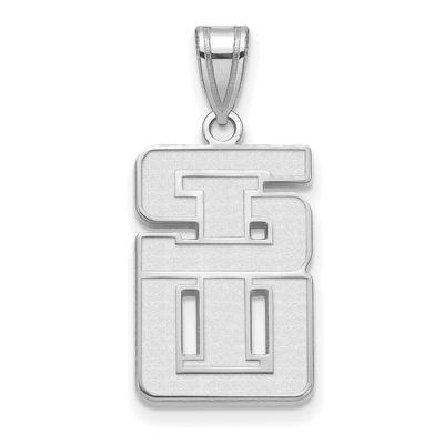 Southern Illinois University Large Pendant Sterling Silver Rhodium-plated SS019SIU, UPC: 8867746979…