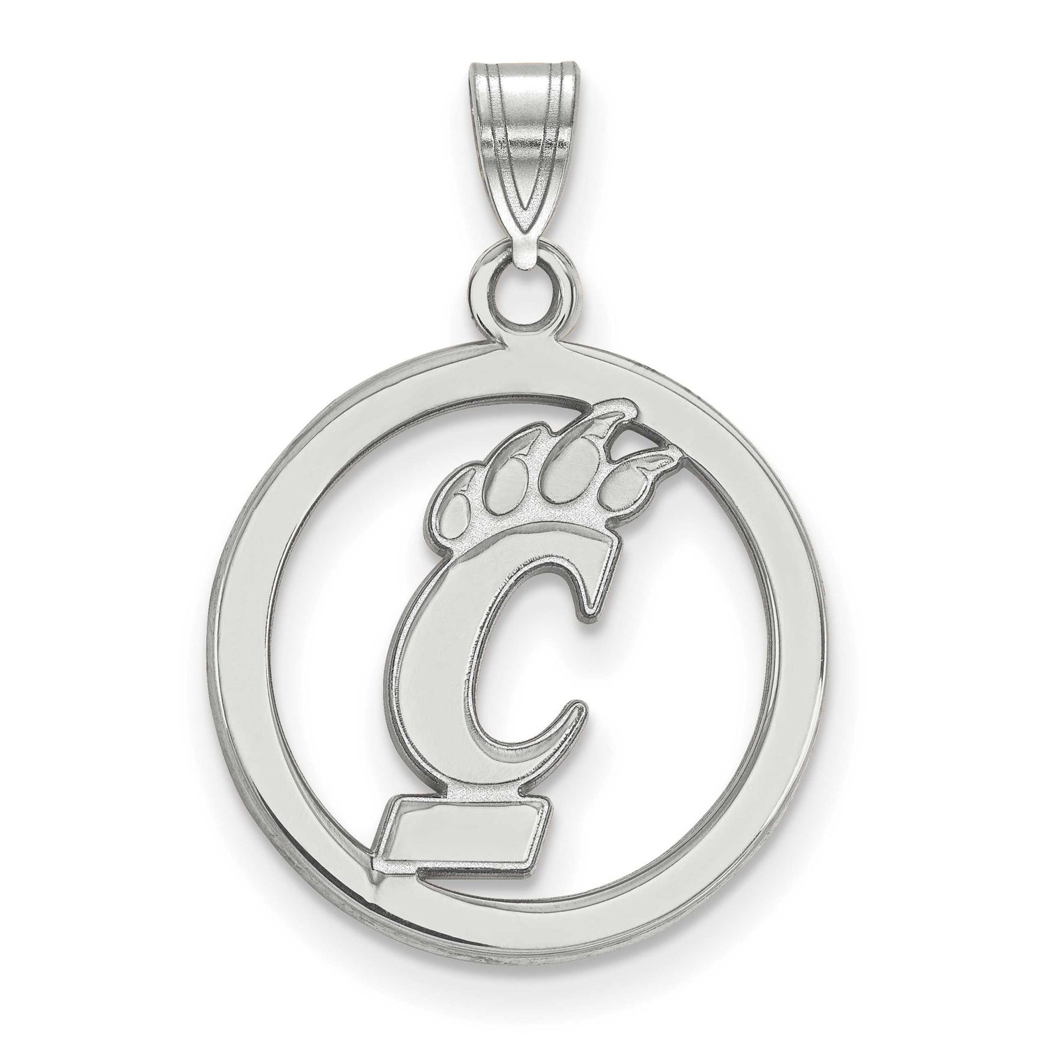 University of Cincinnati Small Circle Pendant Sterling Silver Rhodium-plated SS020UC, UPC: 88677472…
