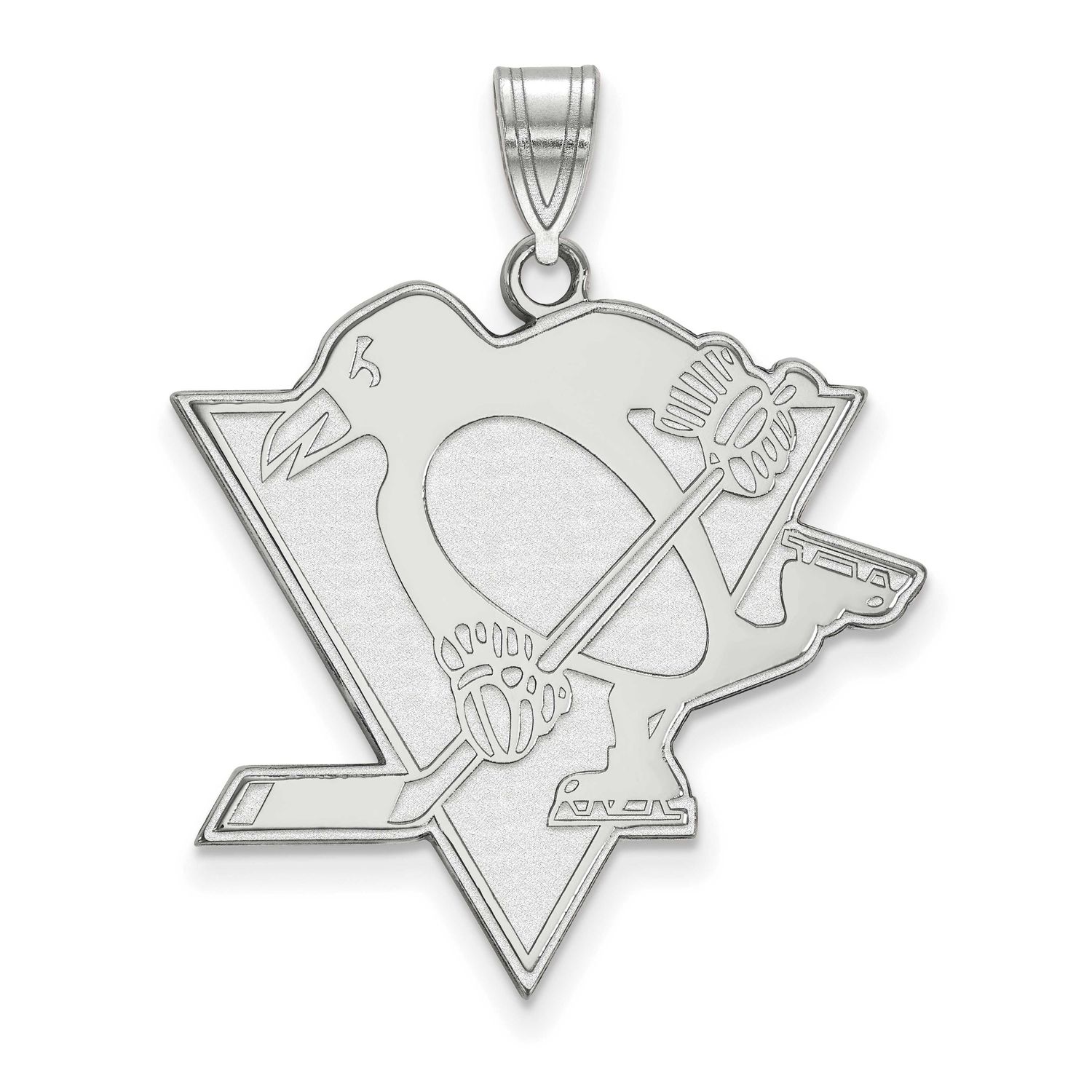 Pittsburgh Penguins Extra Large Pendant 14k White Gold 4W005PEN, UPC: 191101127557