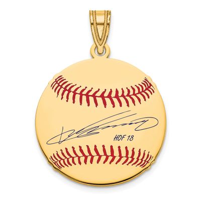Vladimir Guerrero Hall of Fame Signature Small Epoxy Baseball Pendant 14k Gold 4YHF11VG18, UPC: