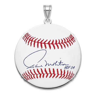 Paul Molitor Hall of Fame Signature Large Epoxy Baseball Pendant Sterling Silver SSHF02PM04, UPC: