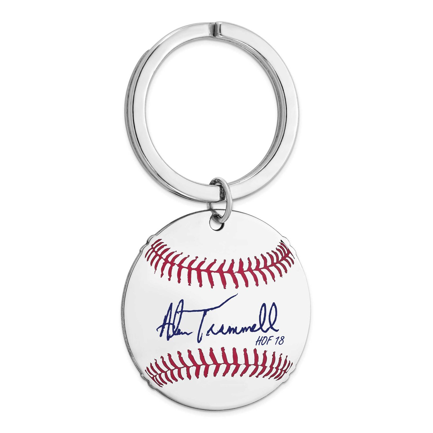 Alan Trammell Hall of Fame Signature Epoxy Baseball Keychain Sterling Silver SSHF03AT18, UPC: