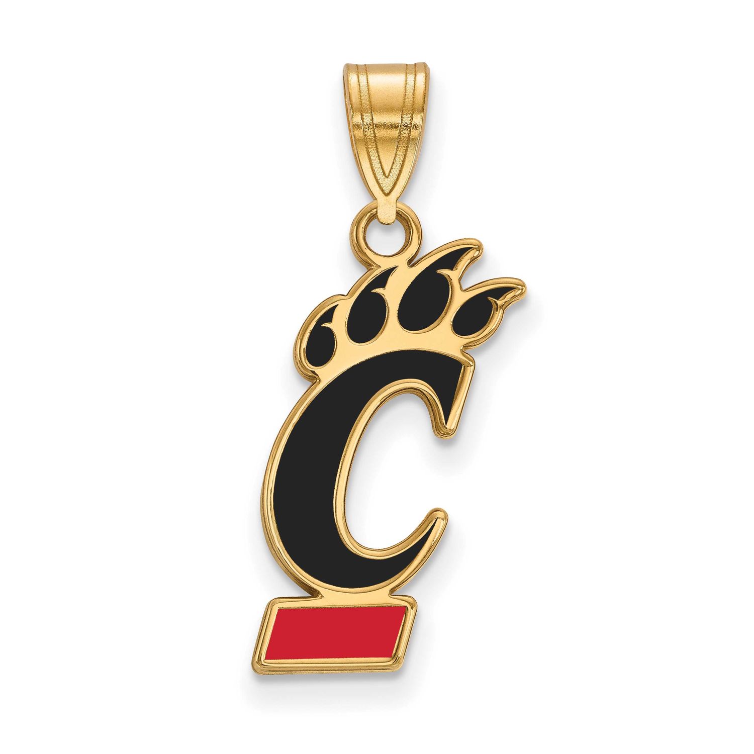 University of Cincinnati Large Enameled Pendant Gold-plated Sterling Silver GP019UC, UPC: 886774924…