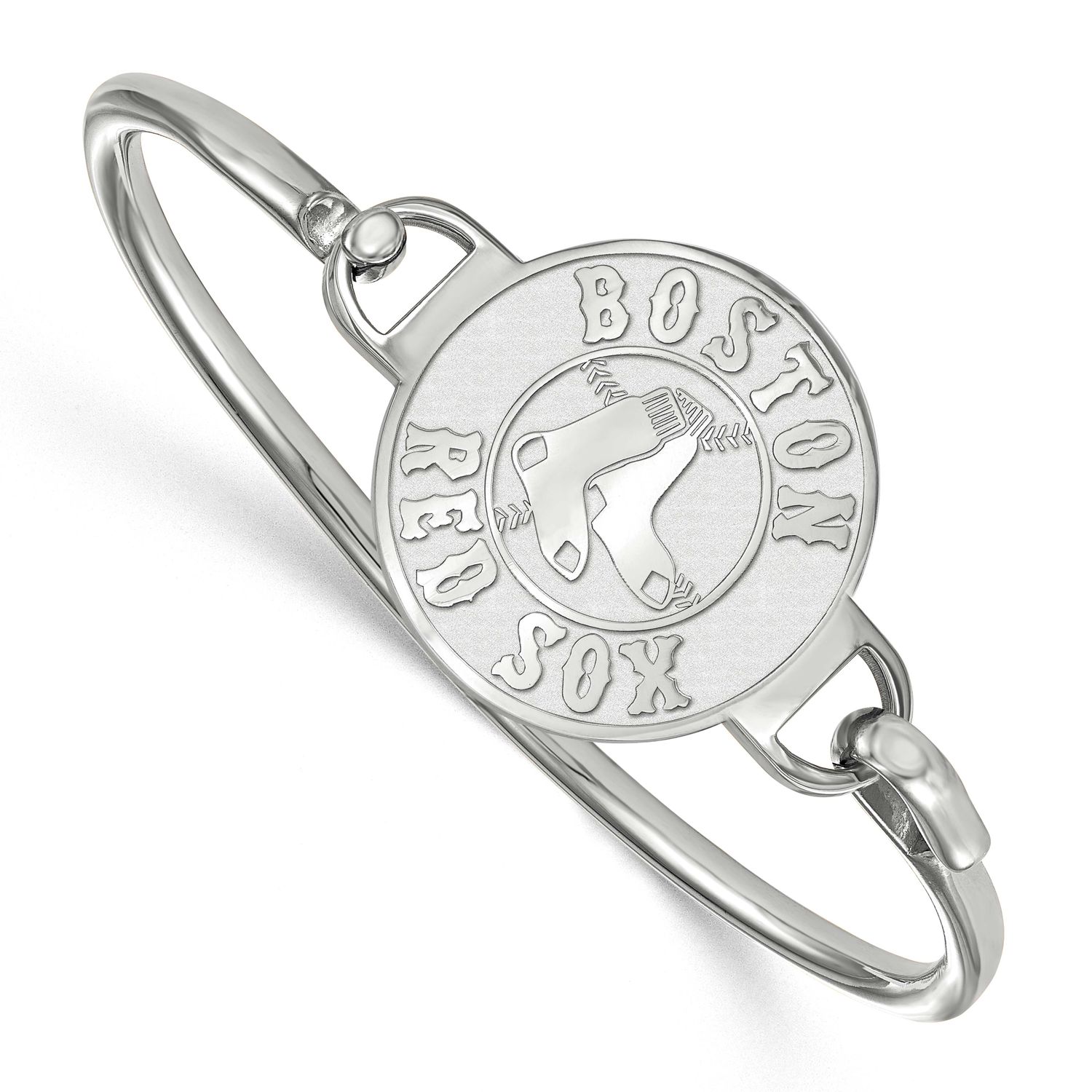 MLB Boston Red Sox Bangle Sterling Silver Rhodium-plated SS021RSO-7, UPC: 886774629193