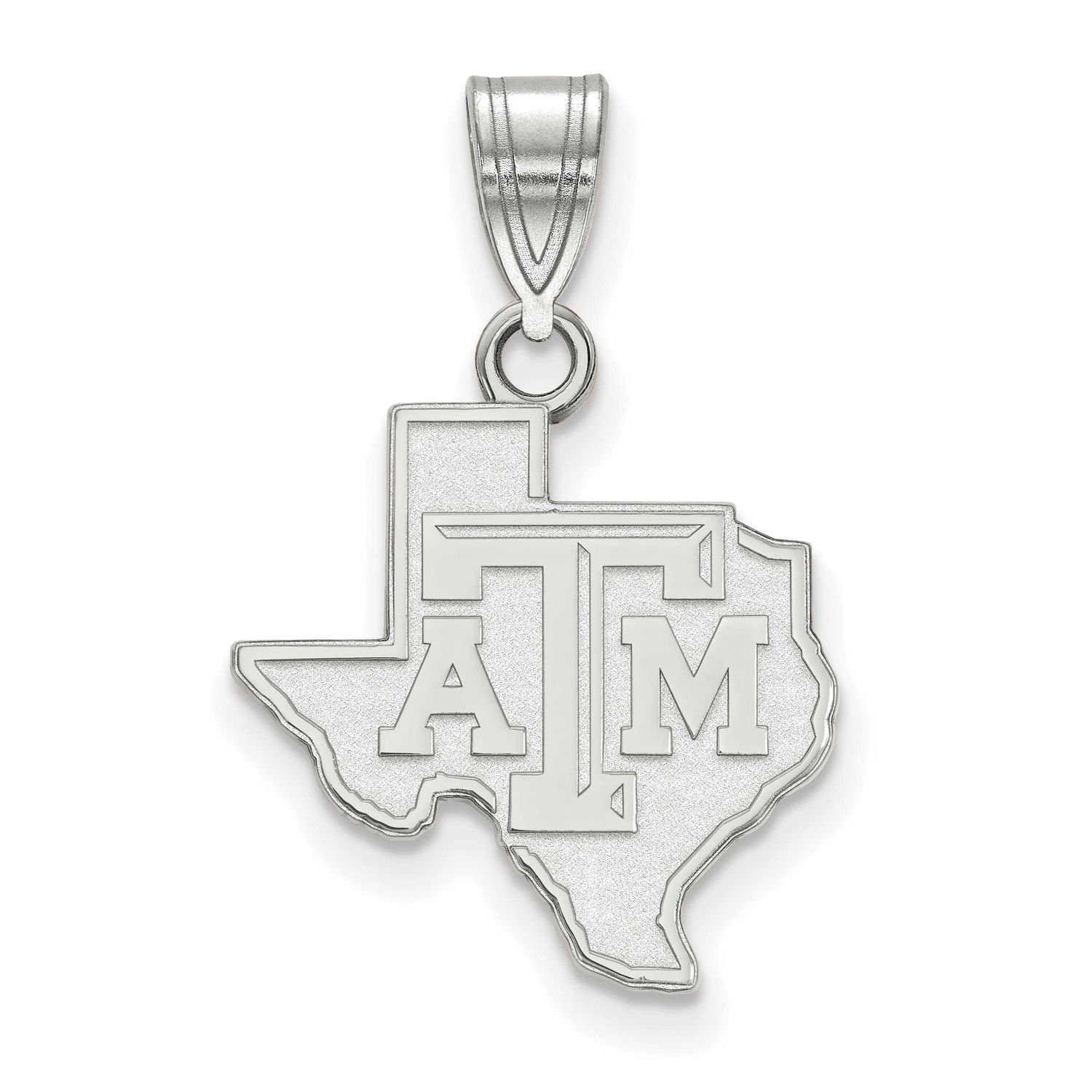 Texas A And M University State Outline Medium Pendant 14k White Gold 4W042TAM, UPC: 886774848150