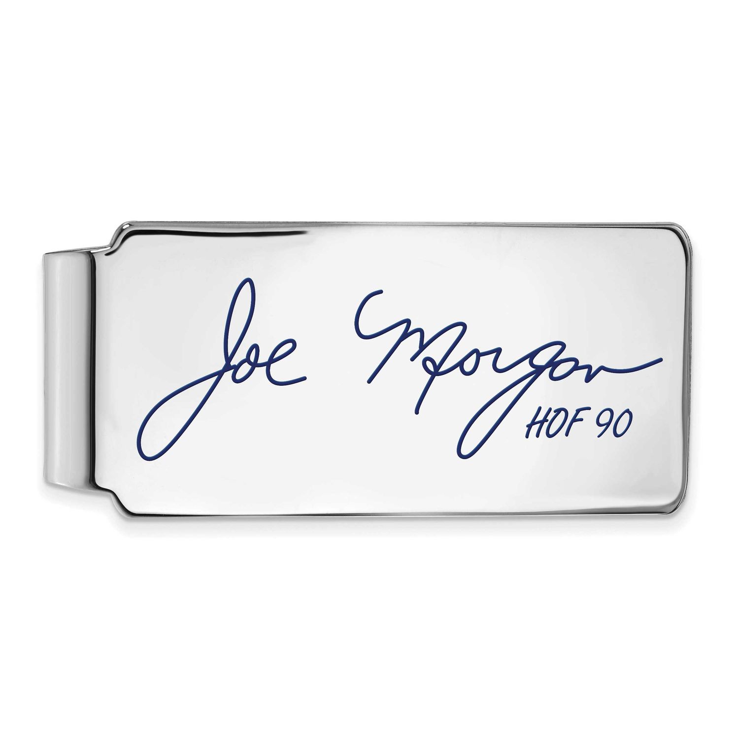 Joe Morgan Hall of Fame Signature Epoxy Money Clip Sterling Silver SSHF04JM90, UPC: