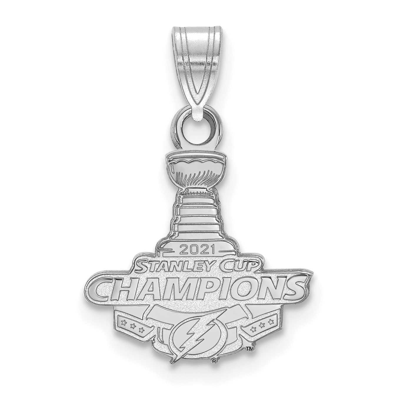 2021 Stanley Cup Champions Tampa Bay Lightning Small Pendant Sterling Silver SS001LIG21, UPC: