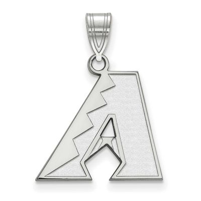 MLB Arizona Diamondbacks Letter A Medium Pendant Sterling Silver Rhodium-plated SS003DIA, UPC: 8867…