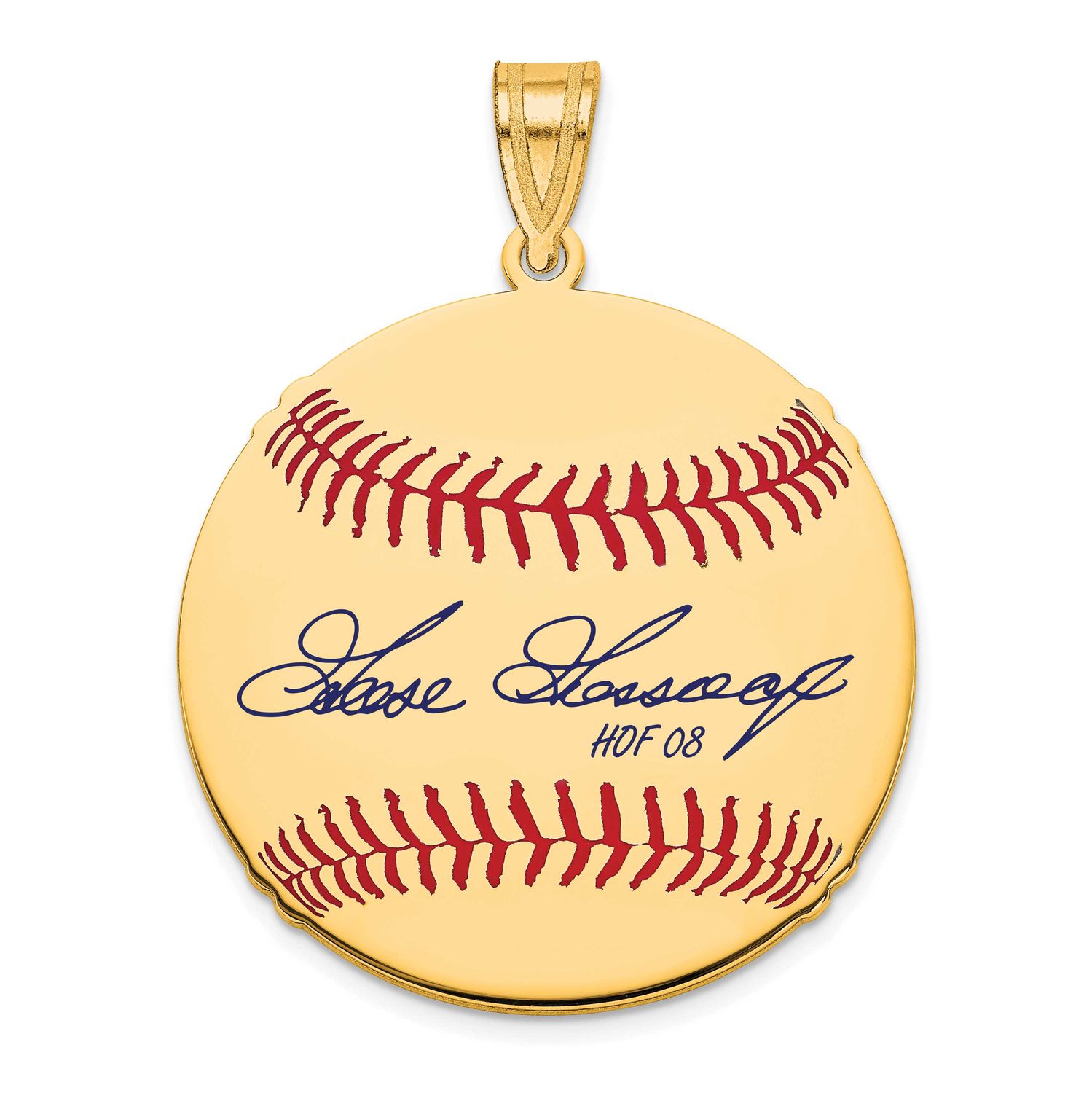 Rich Gossage Hall of Fame Signature Medium Epoxy Baseball Pendant Gold-plated Sterling Silver GPHF1…