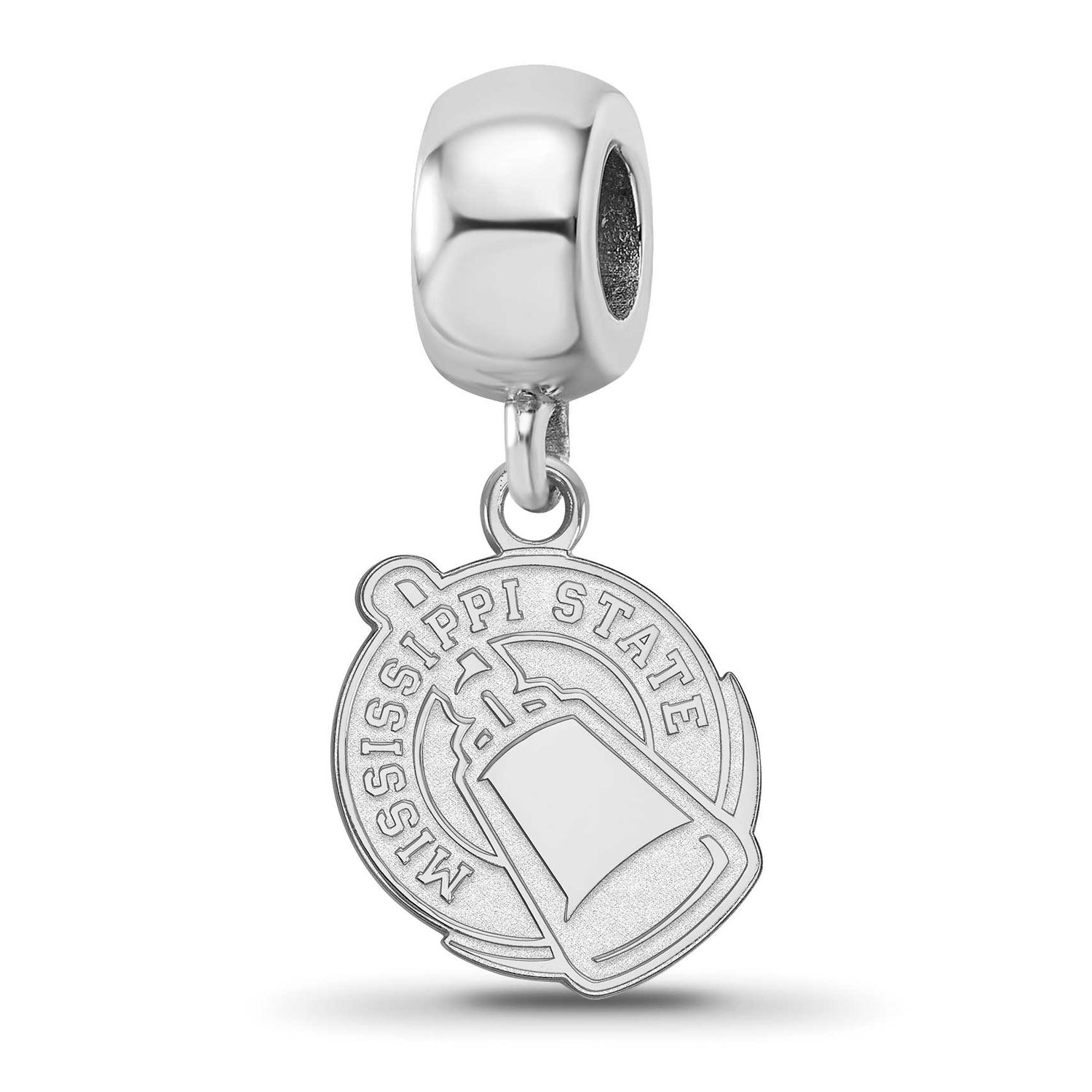 Mississippi State University Small Dangle Bead Sterling Silver Rhodium-plated SS062MSS, UPC: 886774…