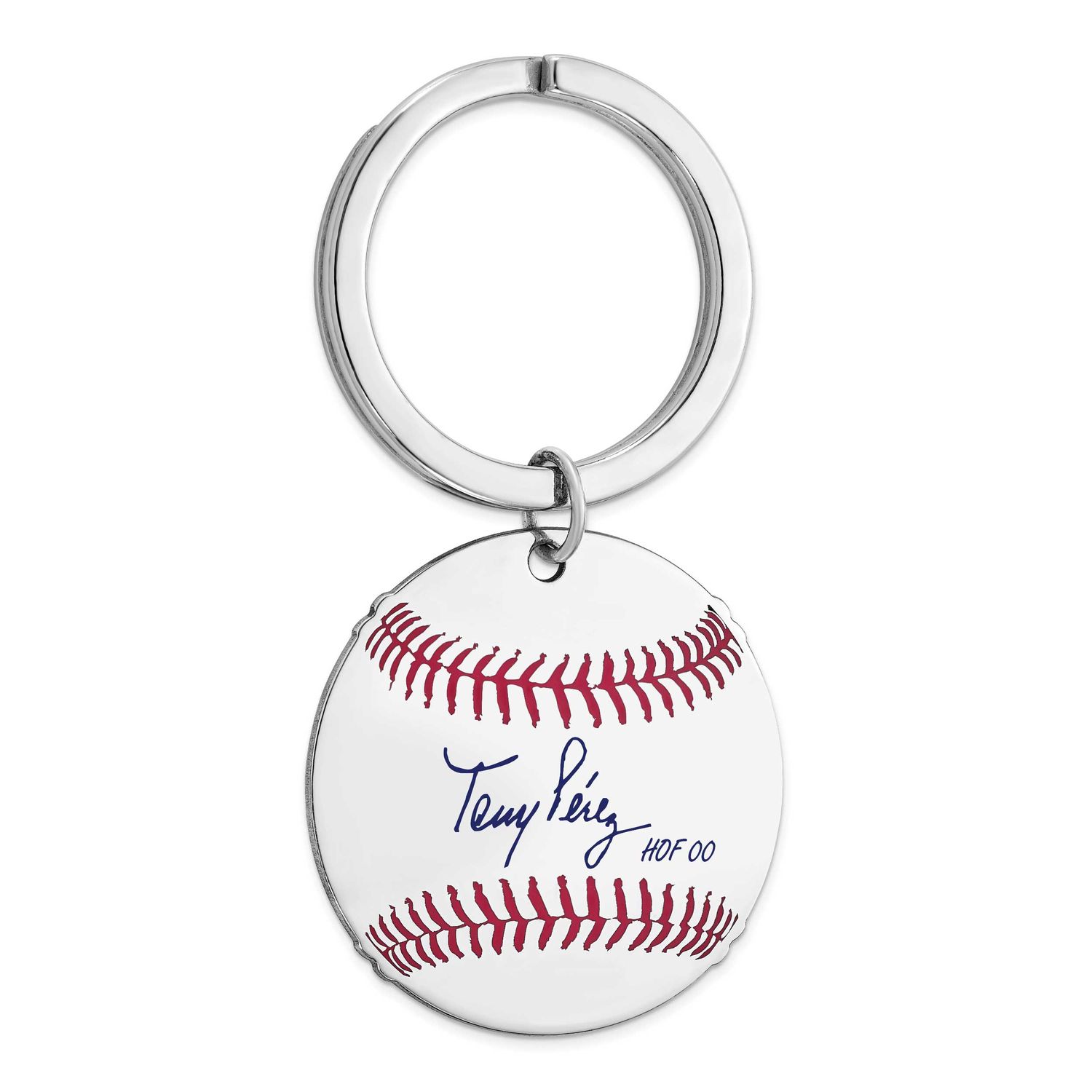 Tony Pcrez Hall of Fame Signature Epoxy Baseball Keychain Sterling Silver SSHF03TP00, UPC: