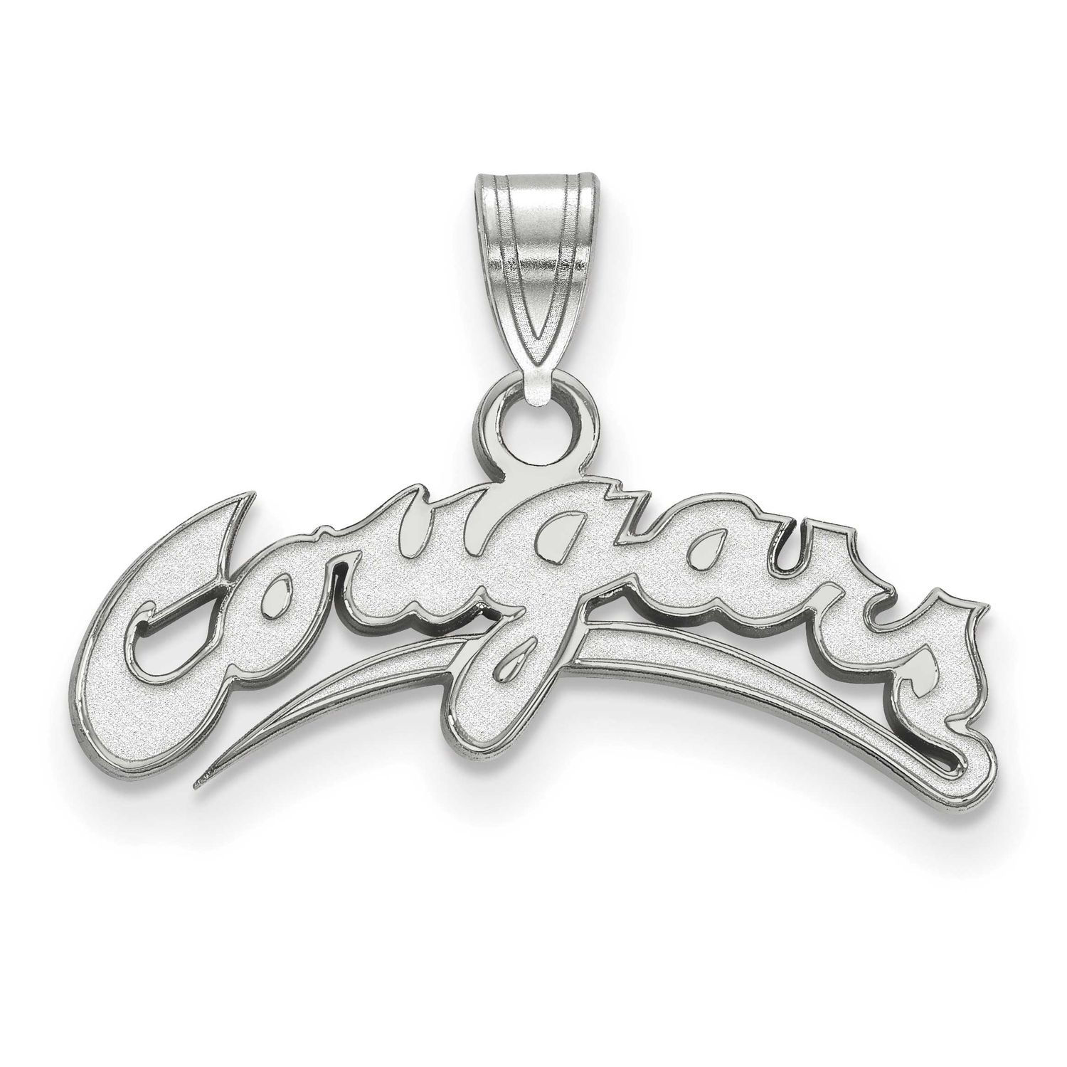 Washington State University Cougars Script Small Pendant 14k White Gold 4W032WAS, UPC: 886774846309