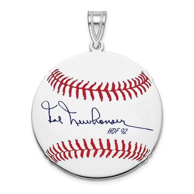Hal Newhouser Hall of Fame Signature Medium Epoxy Baseball Pendant Sterling Silver SSHF10HN92, UPC: