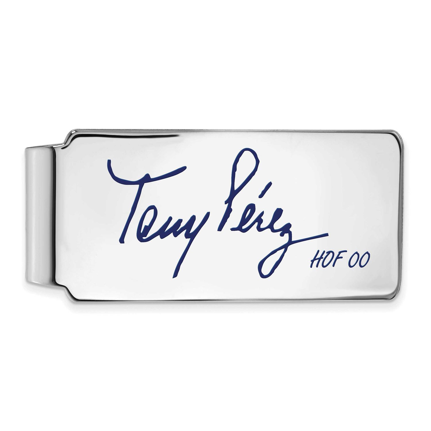 Tony Pcrez Hall of Fame Signature Epoxy Money Clip Sterling Silver SSHF04TP00, UPC: