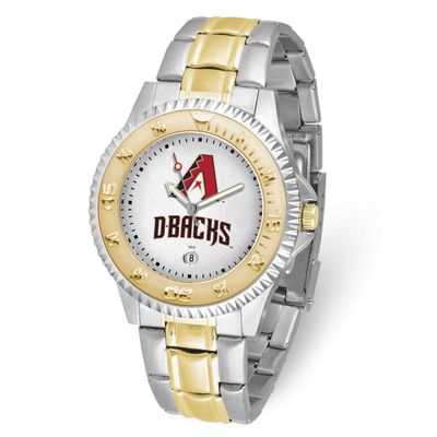 Gametime MLB Arizona Diamondbacks Competitor Two-Tone Quartz Watch with Date Stainless Steel XWM329…