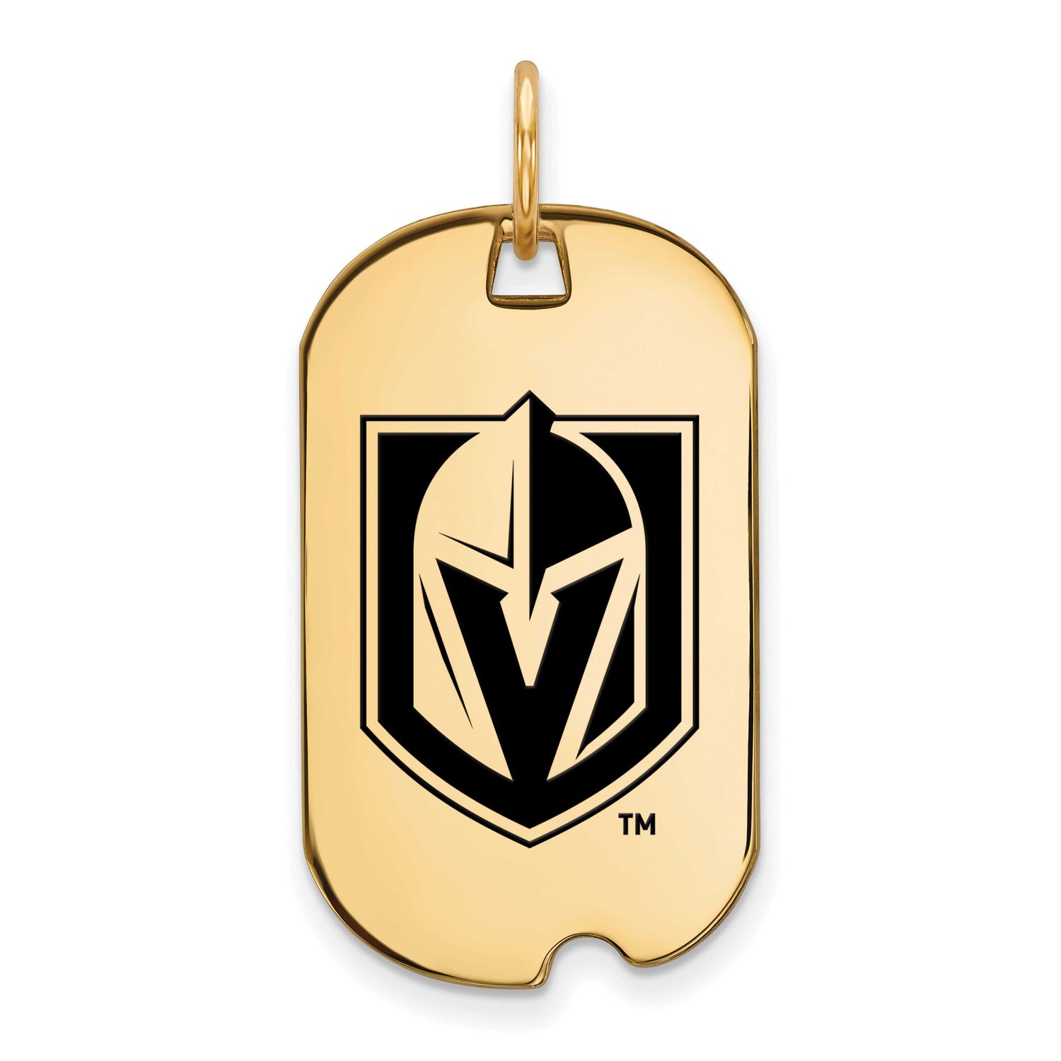 Vegas Golden Knights Sm Dog Tag with Epoxy Gold-plated Sterling Silver GP029VGK, UPC: 191101778612