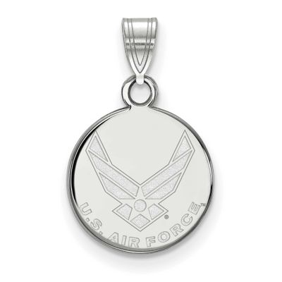 U.S. Air Force Small Disc Pendant Sterling Silver Rhodium-plated SS044USAF, UPC: 191101215162