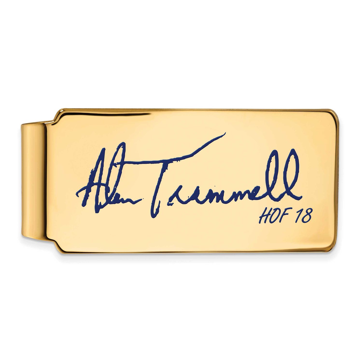 Alan Trammell Hall of Fame Signature Epoxy Money Clip Gold-plated Sterling Silver GPHF04AT18, UPC: