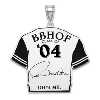 Paul Molitor Hall of Fame Signature Epoxy Jersey Pendant Sterling Silver SSHF01PM04, UPC: