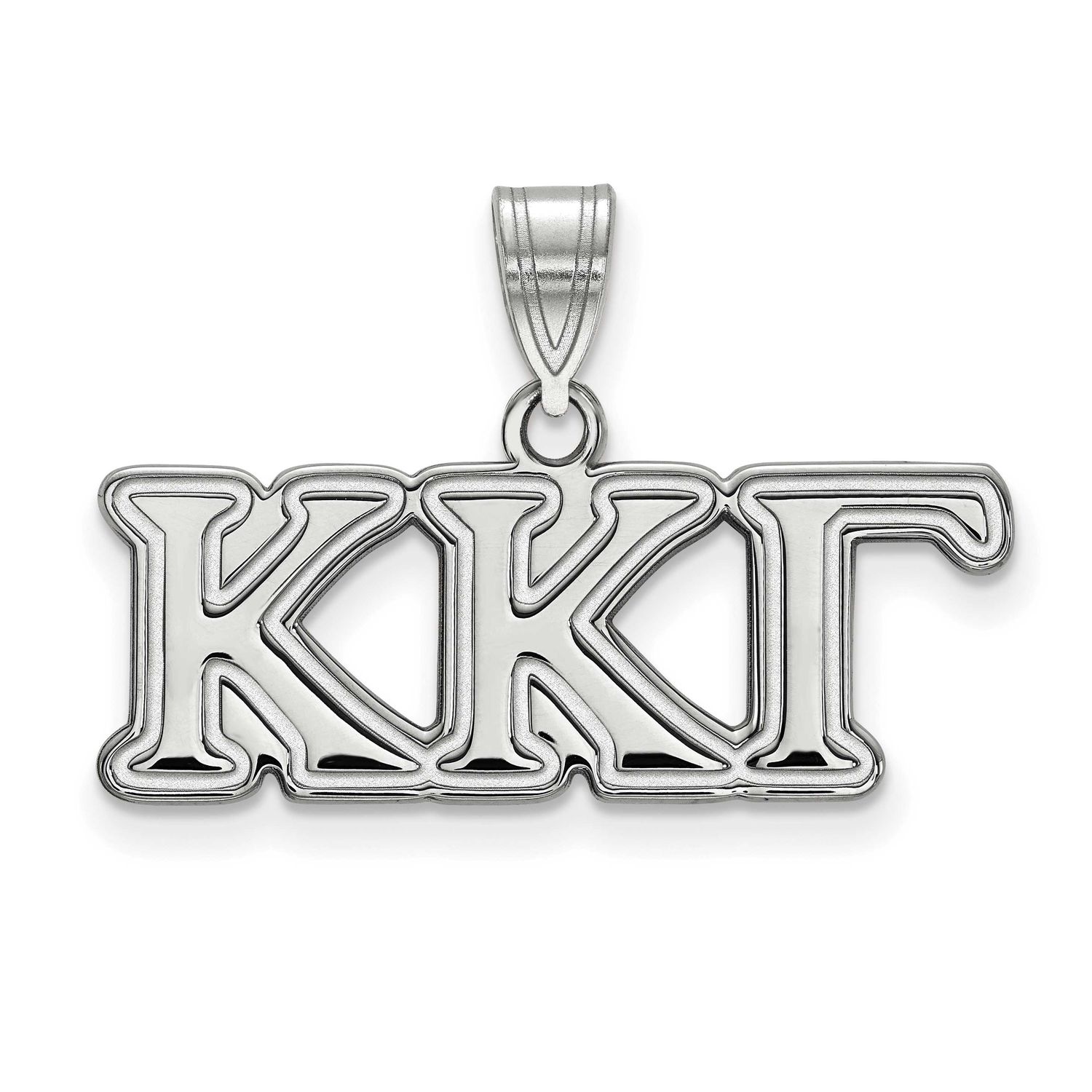 Kappa Kappa Gamma Sorority Greek Letters Medium Pendant 14k White Gold 4W003KKG, UPC: 191101780080