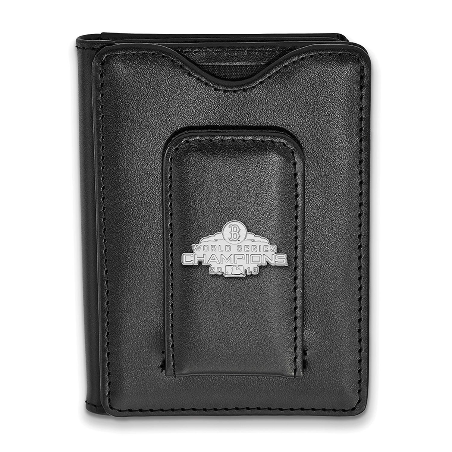 2018 World Series Champions Boston Red Sox Black Leather Wallet Sterling Silver SS010RSO18-W1, UPC:…