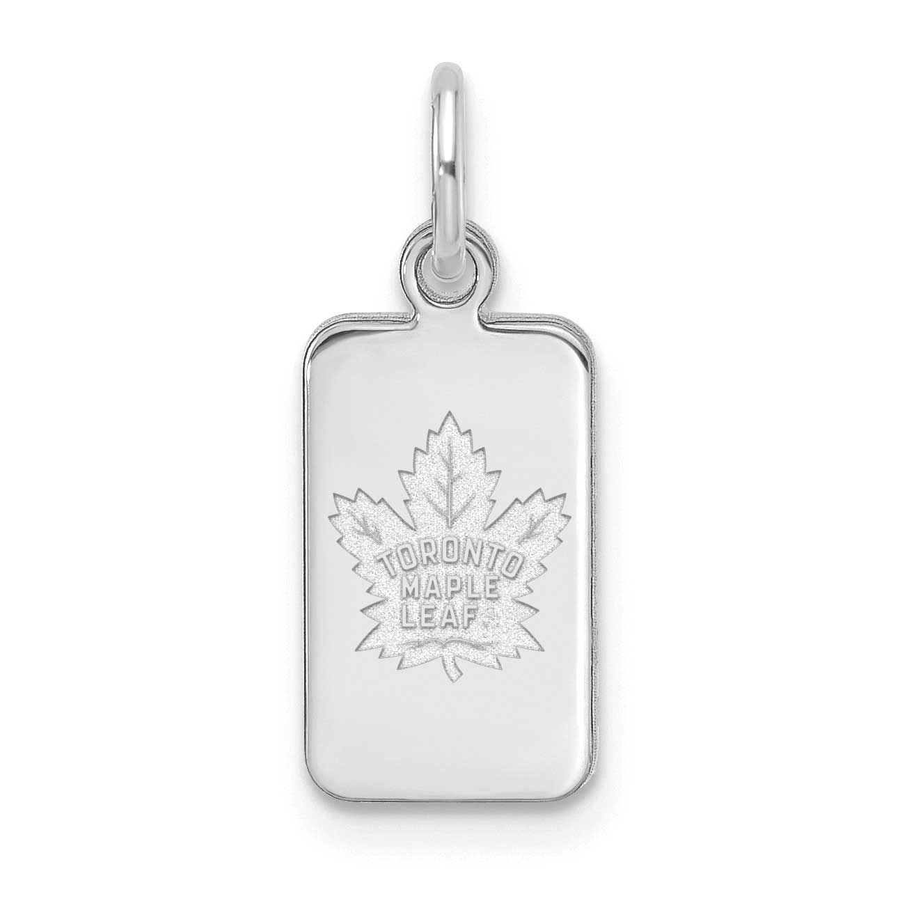 NHL Toronto Maple Leafs Tag Pendant Sterling Silver Rhodium-plated SS125MLE, UPC: 196904184783