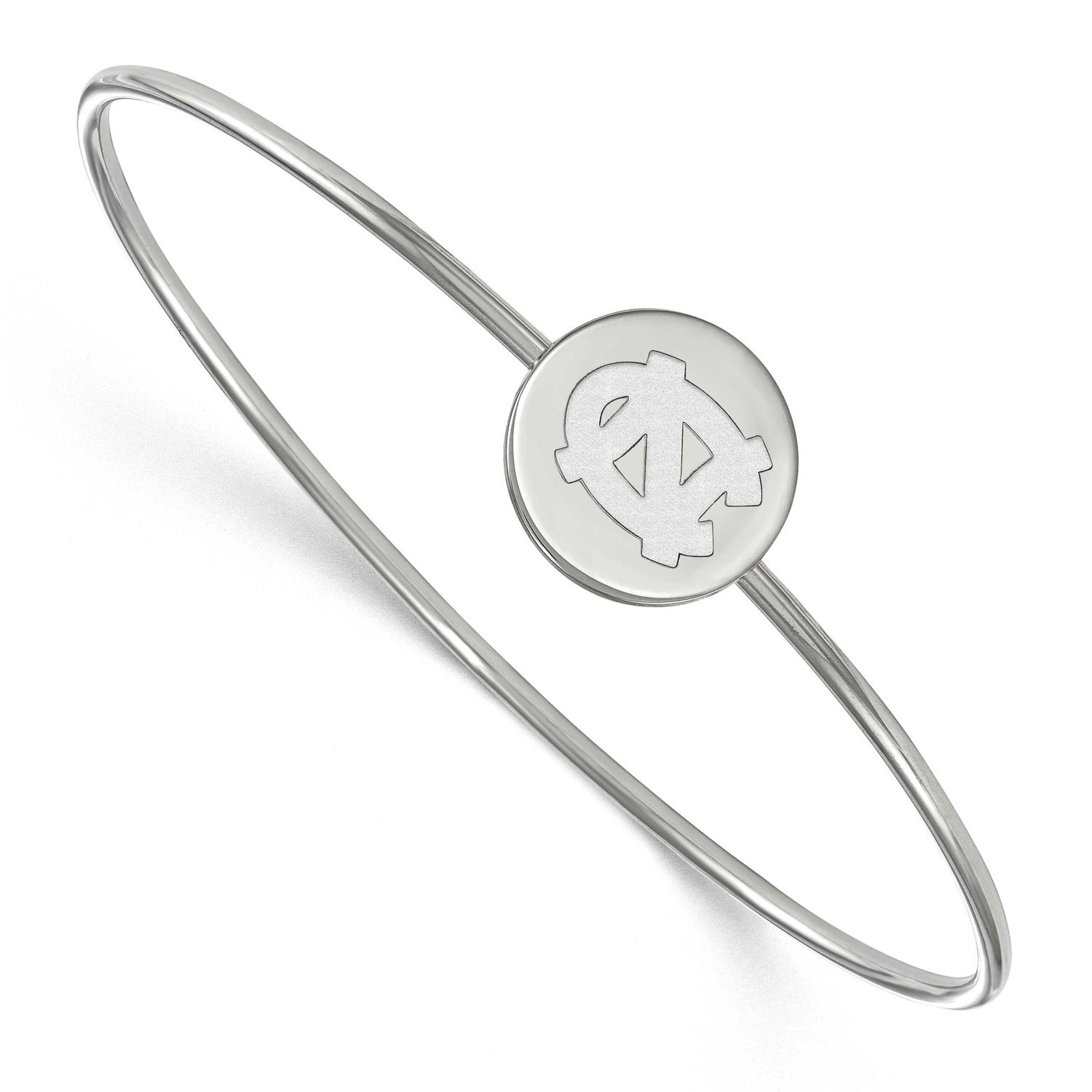 University of North Carolina Bangle Slip On Sterling Silver Rhodium-plated SS013UNC-7, UPC: 8867747…