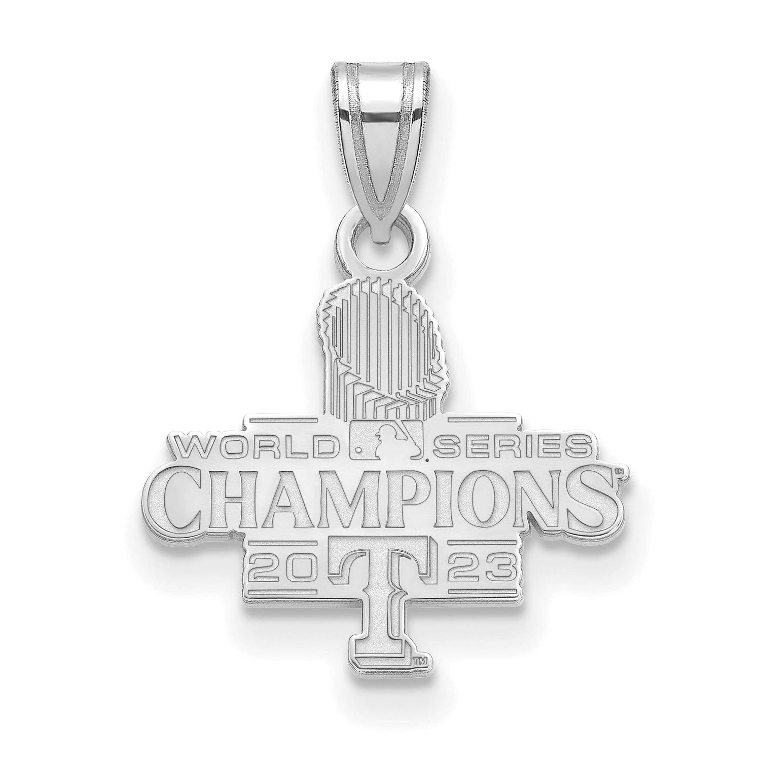 2023 World Series Champions Texas Rangers Small Pendant Sterling Silver SS001RAN23, UPC: 1969042043…